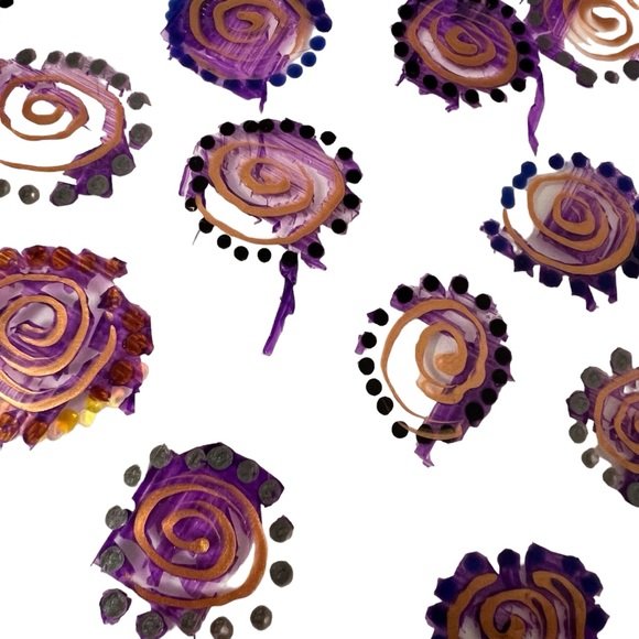 Apple Glass Painted Design Condiment Tray - Picture 2 of 3